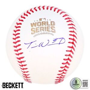 💥Travis Wood💥 Chicago Cubs Signed 2016 World Series Baseball Autograph–Beckett